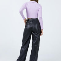 Jessie PU Pants Black