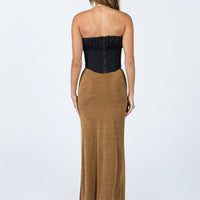 Harriette Maxi Skirt Brown