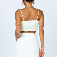 Hallie Denim Mini Skirt White