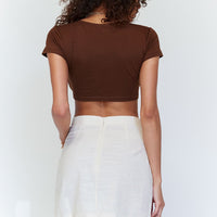 Florence Mini Skirt Beige