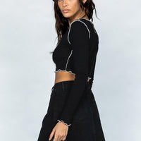 Demi Denim Mini Skirt Black