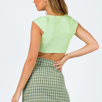 Miss Sally Mini Skirt Green 