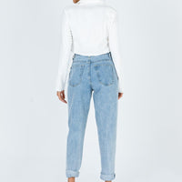 Tyler Jean Mom Jean Mid Wash Denim