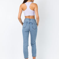 Gemini Mom Jeans Pale Blue