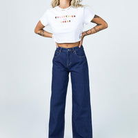 Motel Extra Wide Jeans Indigo Blue