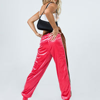 Harper Velour Track Pants Pink