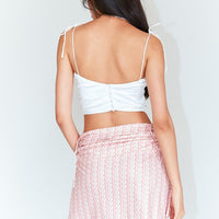 Charlotte Ruched Mini Skirt Pink