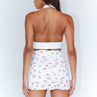 Selby Mini Skirt White Floral