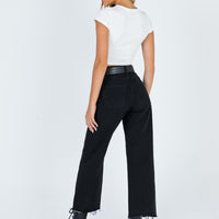 Ruby Cropped Jean Black Denim