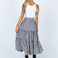 Hale Midi Skirt Black / White