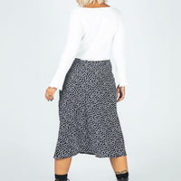 Mabel Midi Skirt Black/White