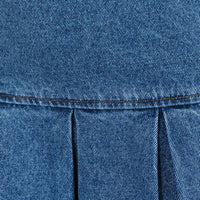 Rescue Me Pleat Mini Skirt Denim