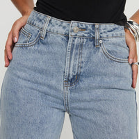 Karlina High Rise Straight Leg Jean Light Wash