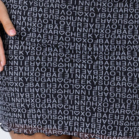 Text Me Mini Skirt Black
