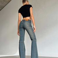 Carmella Low Waist Y2K Jeans Denim