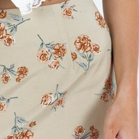 Selby Mini Skirt Beige Floral