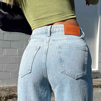 Booran Wide Leg Light Wash Denim Jean