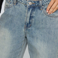 Echo Park High Rise Straight Leg Jeans Vintage Wash