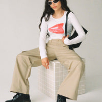 Luna Mid Rise Cargo Pants Beige Petite