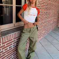 Fallout Mid Rise Cargo Pants Green