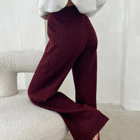 Montana Knit Pants Maroon
