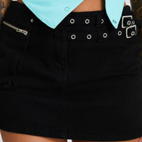 Paltrow Cargo Mini Skort Washed Black