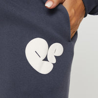 Princess Polly Track Pants Bubble Text Slate / Eggshell