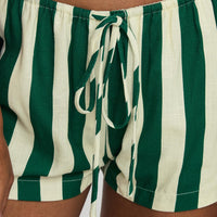Salt Air Shorts Green / Cream Stripe