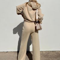 Kaiden Straight Leg Track Pant Beige