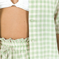 Gilda Shorts Green Gingham