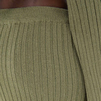 Santorini Knit Maxi Skirt Green
