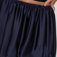 Rubee Bubble Hem Mini Skirt Navy