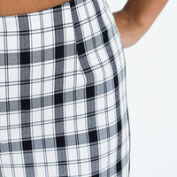 Euros Check Pants Black/White Tall