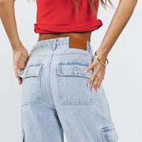 Marylou Cargo Jeans Light Wash Denim