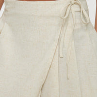 Kippers Wrap Mini Skirt Oat