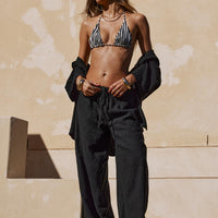 Zodiac Linen Blend Pants Black