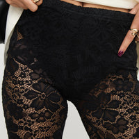 Soto Lace Capris Black