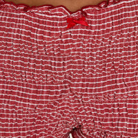 Sugarplum Micro Shorts Red Check