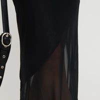 Dauntless Sheer Maxi Skirt Black