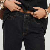 Top Model Low Rise Straight Leg Jeans Charcoal
