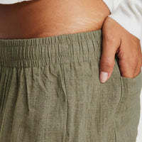 Louis Linen Blend Pants Olive