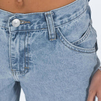 Tami Cargo Jeans Mid Wash Denim