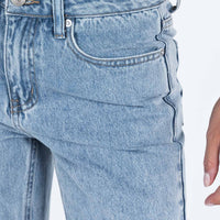 Camilu Split Hem Jeans Denim