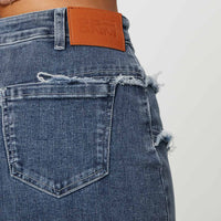 Lune Denim Maxi Skirt Blue