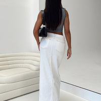 Barbara Split Midi Skirt Porcelain