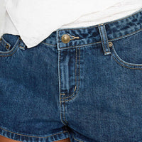 Dreamful Low Rise Mini Denim Short Mid Wash Tall