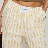 Beach House Pants Yellow Stripe