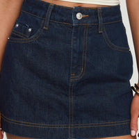 Heuston Denim Skort Dark Wash