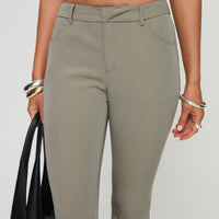Mitsuki Mid Rise Pants Grey