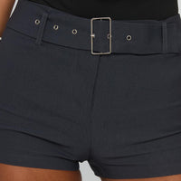 Titanium Belted Micro Short Charcoal